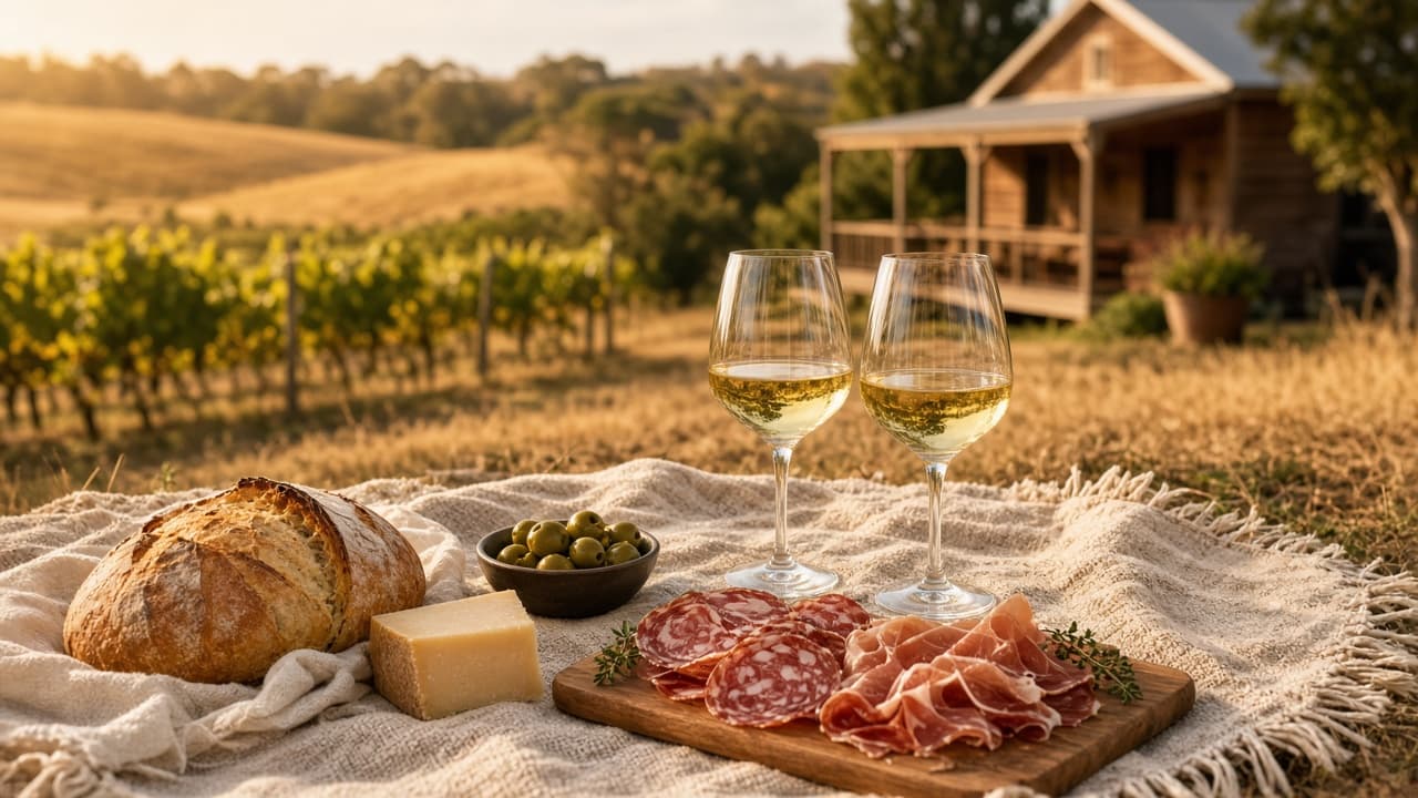 Orange NSW table with cool-climate wine, apples and highland produce